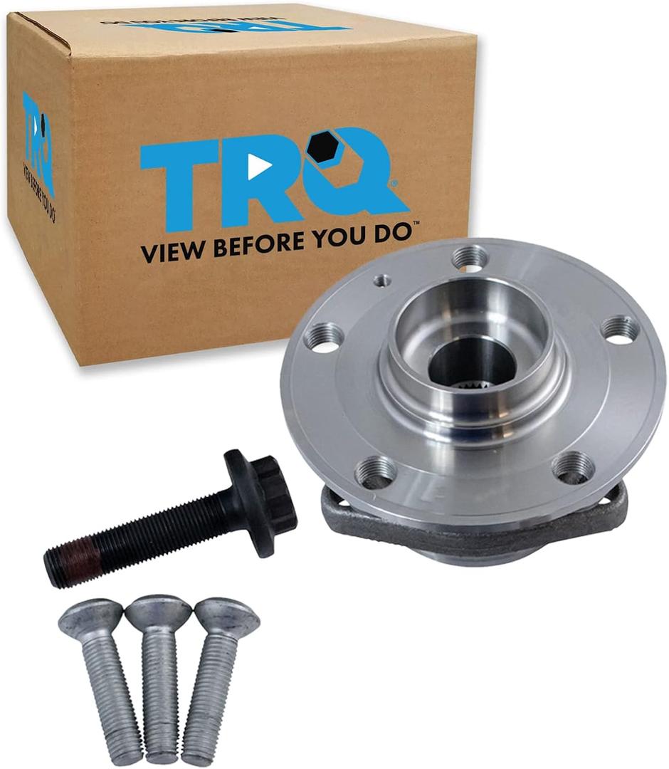 TRQ Front Rear Wheel Bearing & Hub Assembly with ABS Sensor Compatible with 2015-2020 Audi A3 A3 Quattro 2017-2018 A3 Sportback e-tron 2019-2023 Q3 2022-2023 RS3 S3 2016-2023 TT Quattro 2018-2022 TT