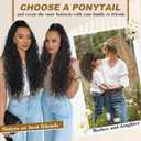 Ponytail Extension - 30 Inch Long Curly Pony Tails Hair Extensions, Claw Clip Ponytail Extension, Soft Synthetic Hair Pieces for Women (Color:Dark Brown)