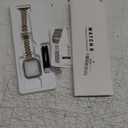 MioHHR Slim Metal Band Compatible with Apple Watch Band 42mm(Series 11 10) 41mm(Series 9 8 7) 40mm(Series 6 5 4 SE3/2/1) 38mm(Series 3 2 1),Stainless Steel iWatch Bands for Women,Silver/Gold