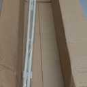 JINCHAN French Door Curtain Rods, No-Drill Adjustable Beige Curtain Rods with Adhesive Hooks, 26–50 Inch Aluminum 2-Pack for Sheer & Tier Curtains