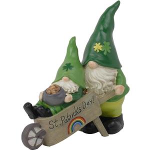 Braxio St. Patrickss Day Decorations Resin Gnome Collectible Figurines St-Patricks Day Decor Table Centerpiece for Dining Room Gift for Women
