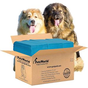 PetsWorld Enormous Dog Pee Pads 37"x54" 25 Count – XXXL Pet Pee Pads for Giant Dogs & Pets, Heavy Duty Leak-Proof Dog Training Pads, Super Absorbent Quick-Dry Potty Pads with Adhesive Tabs