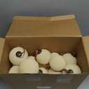 Foilswirl 36 Pcs Cream White Velvet Christmas Balls Bulk - 2.36", 2.76", 3.15" Flocked Christmas Tree Ball Ornaments Hanging Decoration for Xmas Tree, Wreath, Home or Party Decorations