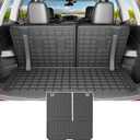 powoq Cargo Mat Compatible with 2016-2025 Honda Pilot (No Elite) Trunk Mat with Backrest Mat TPE Cargo Liner Trunk Liner Replacement for 2016-2025 Honda Pilot Accessories (Trunk Mat with Backrest Mat)