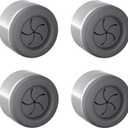 Set of 4 Premium Towel Holders for Bathroom, Kitchen and Household - Stainless Steel Tea Towel Holder - Towel Hook Round - Self-Adhesive - No Drilling (Grey) (Gray)