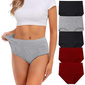 Womens Underwear,Mid Waist No Muffin Top Full Coverage Cotton Brief Ladies Panties Lingerie Undergarments for Women Multipack (XX-Large(Size 9), Multi-F-5 Pack)
