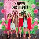 Witch Birthday Party Decorations Witch Bow Party Decorations Included Coquette Birthday Backdrop Tassel Curtain Paper Flowers and Balloons for Women Girl B-day Party Supplies