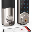 Smart Deadbolt, SMONET Keyless Entry Door Lock for Front Door, Electronic Digital Keypad Smartphone Touch Unlock Bluetooth Remote Auto Lock One-Time Code Easy to Install Support WiFi for Exterior
