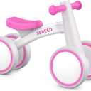 SEREED Baby Balance Bike for 1 Year Old Boys Girls 12-24 Month Toddler Balance Bike, 4 Wheels Toddler First Bike, First Birthday Gifts (Rose Red)