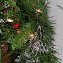 National Tree Company 9 ft Pre-Lit Crestwood Spruce Artificial Christmas Garland, Christmas Decoration with Glitter, Pinecones, Red Berries, 50 Clear Lights, 180 Tips, Green