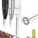 SIMPLETaste Milk Frother Handheld Battery Operated Electric Foam Maker, Drink Mixer with Stainless Steel Whisk and Stand for Cappuccino, Bulletproof Coffee, Latte
