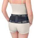 Breathable Thin Back Brace for Women, Adjustable Lower Back Support Belt for Everyday Pain Relief, Slim Low-Profile Lumbar Brace with Gentle Compression, Comfortable Under Clothes (Black, M)