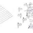 ClosetMaid 12-Inch Support Brackets and Back Wall Clips for Wire Shelving (48-Pack), White