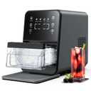 ecozy Nugget Ice Maker Countertop, Intuitive EcoScreen, 33lbs/24H Chewable Pebble Ice, 3lb Pull-Out Basket, Self-Cleaning, One-Touch Timer  Perfect for Home, Drinks & Cocktails (Gray)