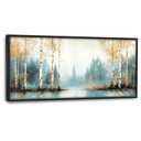 Mecowcm Birch Tree Forest Large Wall Art Landscape Framed Wall Decor Nature Scenery Canvas Pictures Painting for Living Room Bedroom Dining Room 24"x36"