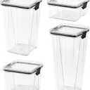 Food Storage Containers 4pack Plastic BPA Free shatterproof Freezeable Dishwasher Washable Environmentally Friendly and Recyclable Sealed Storage Containers Food Storage