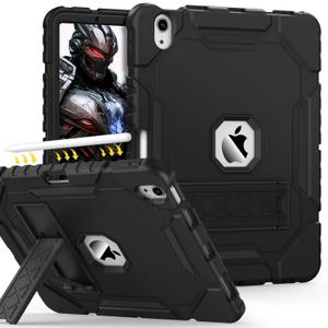 Grifobes Case for iPad Air 11-inch (M4/M3/M2) 2026/2025/2024, for iPad Air 5th/4th Generation 2022/2020 10.9", Heavy Duty Rugged Cover with Stand/Pencil Holder for i Pad Air 5 4 Gen(Black)