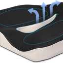 Seat Cushion for Tailbone Pain Relief, Memory Foam Coccyx Cushion for Office Chair & Car, Ergonomic Chair Pad with Non-Slip Cover & Handle, Sciatica Relief for Gaming Chair, Wheelchai (Black)