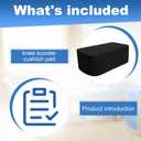 SPRING SEAON Cooling Knee Scooter Pad Cover, Memory Foam Cushion for Pain Relief, Breathable Padding for Summer, Fits Most Knee Walkers(Black)