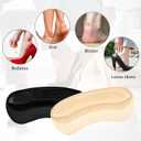 2 x 4PCS Heel Pads for Shoes Prevent,Slipping,Rubbing,Blister,Foot Pain,Heel Grips for Shoes Too Big Filler Improved Shoe Fit and Comfort Shoe Inserts for Women(Beige, One Size)