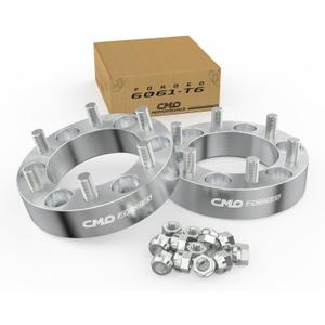 6x5.5 Wheel Spacers Forged 1.5 Inch (38mm)Compatible For GMC Jimmy C15 K15 K1500 K1500 Suburban, Chevy Blazer K1500, For Jeep Cherokee, International Scout (2pc 108mm 7/16-20 Studs) 6x139.7 Spacer (Silver)