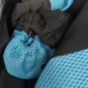 CAR PASS Universal 13PCS 3D Air Mesh-100% Breathable Seat Covers Full Sets, Steering Wheel&Belt Cover, Airbag and Rear Split Bench Compatible for 90% Automotive SUV Truck Cute Women Black Water Blue