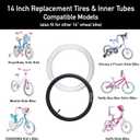 CALPALMY (2 Sets) 12"/14"/16"/18"/20" Bike Replacement Tires and Inner Tubes for MTB, BMX, Kids Bike - Compatible with RoyalBaby, Joystar, Dynacraft and More - Made from Premium Butyl Rubber