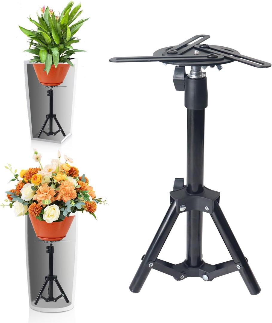 1PCS Adjustable Planter Inserts Plant risers,Tall Tapered Plant Riser Fill BottomPlanter Fillers for Large PotsIndoor and Outdoor 12-21" Rise4-12" Top
