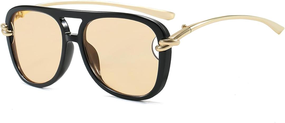 YouthMal Retro Aviator Sunglasses for Women Men Trendy Oversized Aviators Sun Glasses 70s Vintage Shades