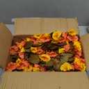 Fall Flowers Artificial for Outdoors Decoration, 2PCS Fake Fall Flowers for Outdoor Planters, Autumn Faux Hibiscus UV Resistant No Fade for Home Porch Patio Garden Balcony Yard Indoor Decor