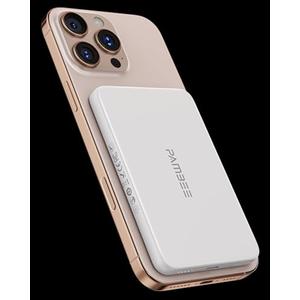 PAMBEE 0.3" Ultra Slim for MagSafe Battery Pack, 5,000mAh Qi2 Certified 15W Ultra-Fast Magnetic Power Bank, All Alloy Wireless Portable Charger for iPhone 16/15/14/13/12, Travel Essentials