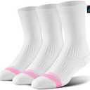 BRISIRA Coolmax Bamboo Viscose Compression Running Crew Socks Women Moisture-Wicking Anti-Blister Cooling Athletic Mid Calf M