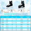 2 x Nattork Ice Hockey Skates for Men, Women, Youth Stainless Steel Blades Lightweight & Durable for Superior Ankle Support and Agile Skating with Coolmax Fabric