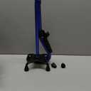 Adjustable Walking Cane for Men & Women with 4-Pronged Base for Extra Stability - Foldable Cane for Seniors with Foam Padded Offset Handle for Soft Grip & a Second Handle for Standing (Blue)
