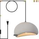 15.7in Plug in Chandelier, Wabi Sabi Pendant Light, 19.7ft Cord
Grey Wabi Sabi Hanging Lamp, Japanese Chandelier for Kitchen Island Dining Living Room Hallway Bedroom Restaurant 1 Pack