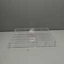 Expandable Acrylic Kitchen Corner Cabinet Organizer, Transparent Silverware Organizer with 5 Compartments
