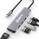 5 in 1 USB C Hub Multi-Port Adapter USB A 3.0 5Gbps Data Ports, 2X USB A 2.0 with PD 100W Charging, Type-C to HDMI Adapter 4K@30Hz Data Ports for PC, Desktop, Mac Book Air pro Dell and More (Silver)