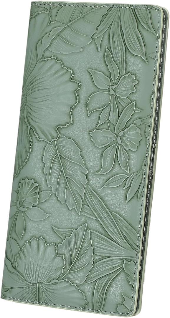 FALAN MULE Ultra Slim Thin Wallet for Women Bifold Leather RFID Blocking Designer Credit Card Holder