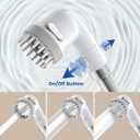 Dog Shower Attachment, Pet Shower Set with 9.84ft Hose, 3-mode Handheld Dog Shower Head, Pet Shower Attachment, No Drill Hook, Pet Bathing Tool (White)