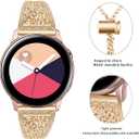 22mm Strap intended for Fossil Gen 6 (44mm) / Fossil Gen 5 5 Garrett HR/Julianna/Carlyle /Gen 5E (44mm), Bling Diamond Stainless Steel Watch Band Quick Release Adjustable Jewelry Bracelets Wristband (gold)