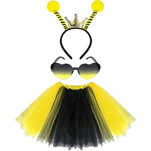 Funcredible Light up Bee Wings and Antenna Headband - Bumblebee Costume Outfit - Honey Bee Accessories for Kids and Adults