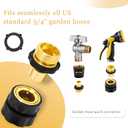TAROSE Garden Hose Quick Connect Fittings No-Leak Water Hose Quick Connect Fittings Male and Female 3/4 Inch Garden Hose Fitting Quick Connector- 6 Set