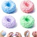 4Pcs Crunchy Squishy Moldable Stress Balls, Satisfying Sand-Filled Feel with Every Squeeze, for Office Desk, Focus Relaxing for Adults