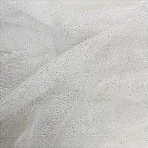 ECYC Ltd Sparkling Tulle Fabric Silver Glitter Sheer Fabric Glitter Tulle Sheer Fabric Bolt Tulle Netting Fabric Mesh for DIY Crafts, Sewing, Gift Wrapping, Wedding Party Decoration, 63" x 1.09 Yards (White)