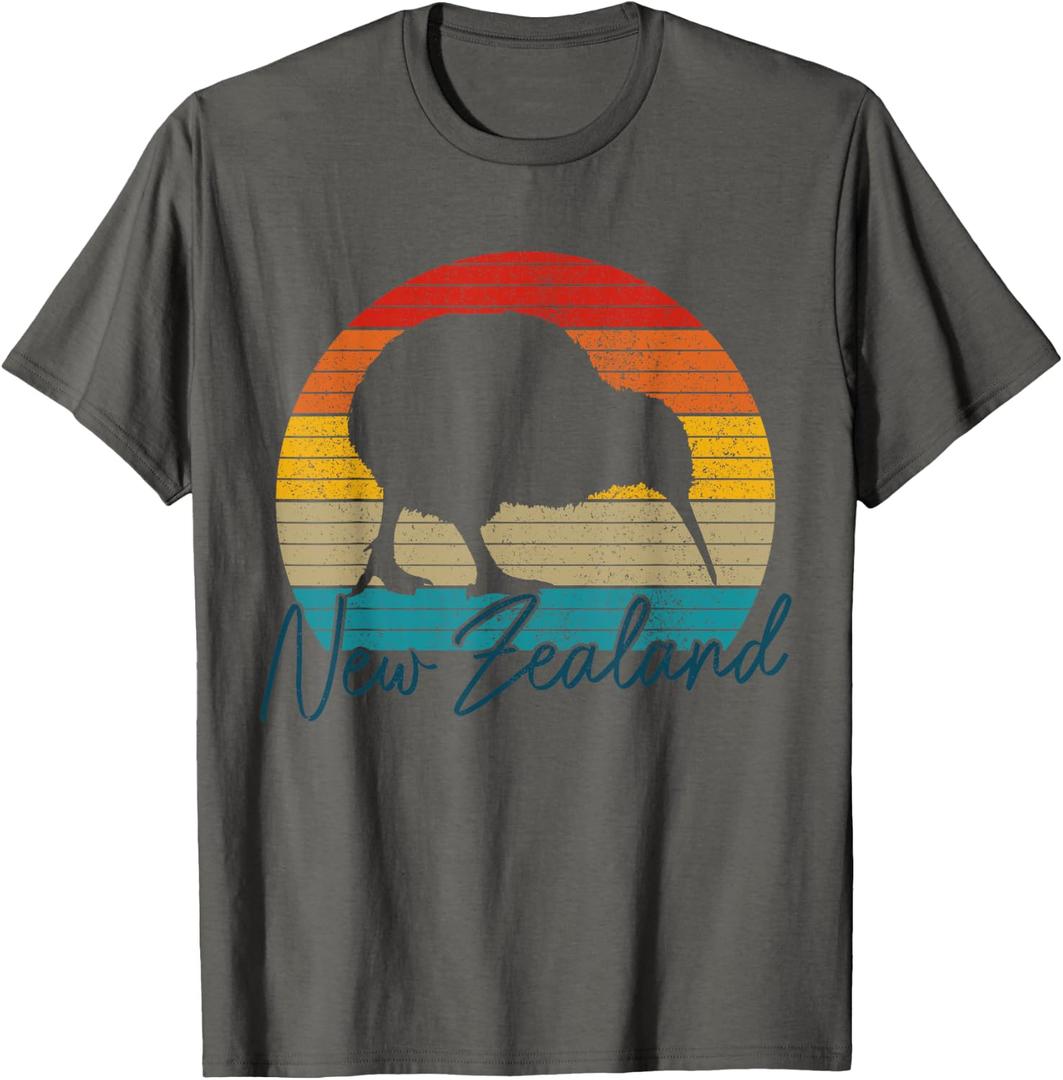New Zealand Vintage Retro Kiwi Bird T-Shirt, S