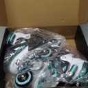 Adjustable Inline Skates Boys and Girls Ages 5-8 8-12 with Light up WheelsRoller Skates for Kids Ages 4-12, Teen Skates for Beginner Outdoor and Indoor (Medium-Big Kids13j-3 US, Cyan)