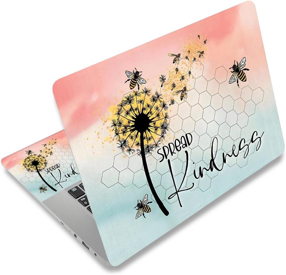 12.1 13 13.3 14 15.4 15.6 in Laptop Sticker Skin Decal, Netbook Skins Decals for Notebook PC, Universal Reusable Vinyl Laptop Cover Decor Sticker, Waterproof Art Protector I Dandelion Honeybee