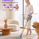 YU7 Max Cordless Vacuum Cleaner 650W 80Min 55kPa Powerful Suction Stick Vacuum, Anti-Tangle, Touch Screen, Self-Standing Lightweight Wireless Vac for Home Pet Hair Carpet Hard Floors