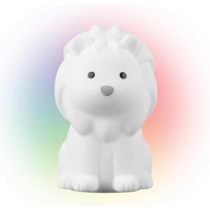GLOBE Electric Lion Multicolor Changing LED Integrated Rechargeable Silicone Night Light, Table Lamp, Tap Light, White, Room Decor, Nightstand, Bedside Lamps