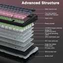 AULA F75 Pro Wireless Mechanical Keyboard,75% Hot Swappable Custom Keyboard,RGB Backlit,Pre-lubed Reaper Switches,Side Printed PBT Keycaps Mechanical Gaming Keyboards, Pink&Black